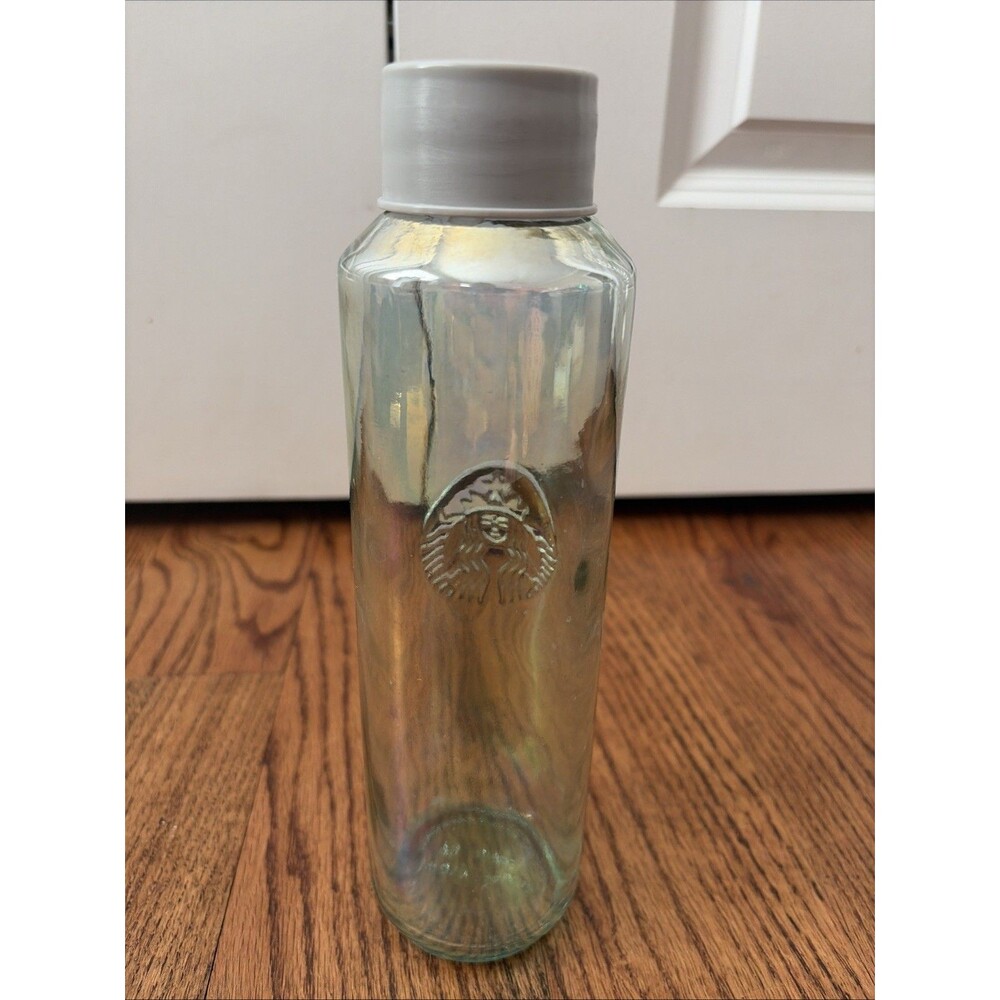 Starbucks Limited Edition Iridescent Rainbow Recycled Glass 22Oz Water Bottle - Picture 2 of 4